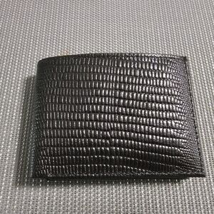 Black Textured Leather Wallet
